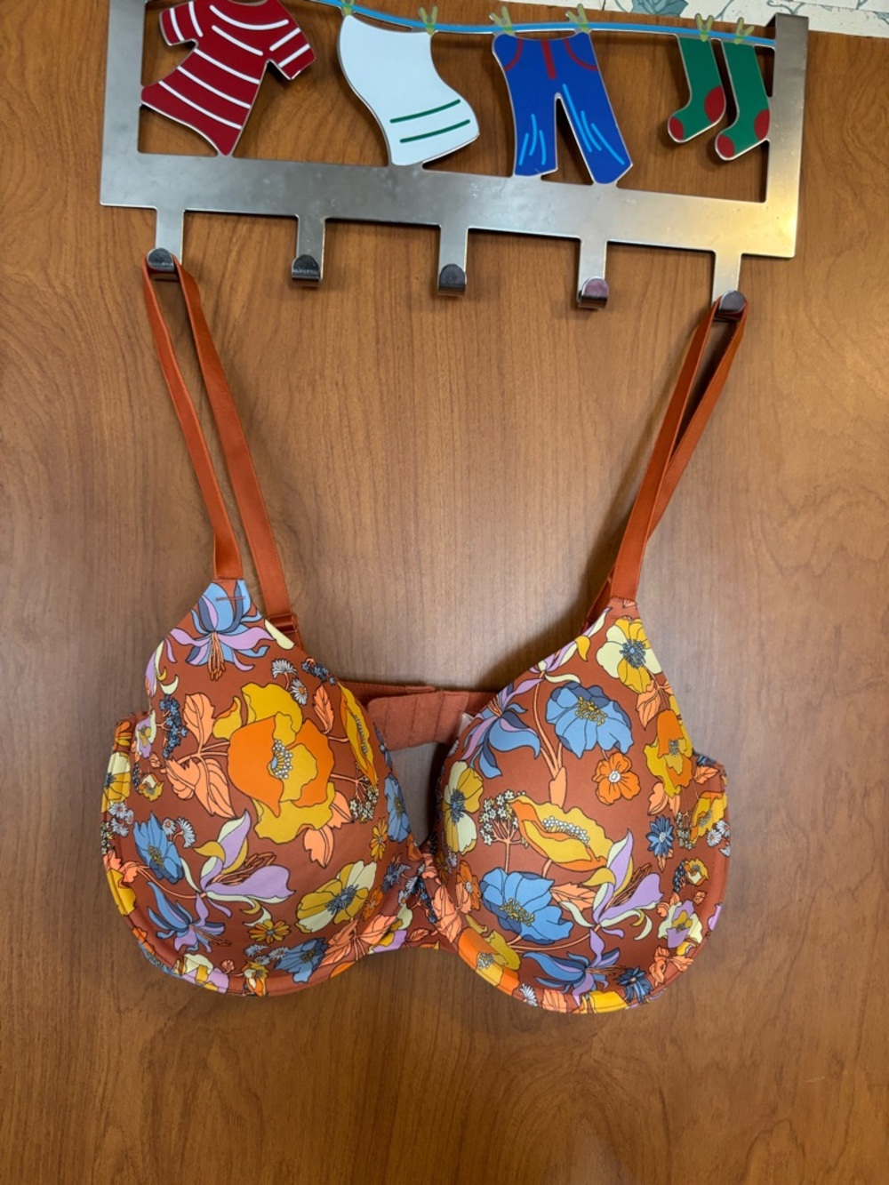 C-Victoria’s Secret  Bra in Rust Orange Floral